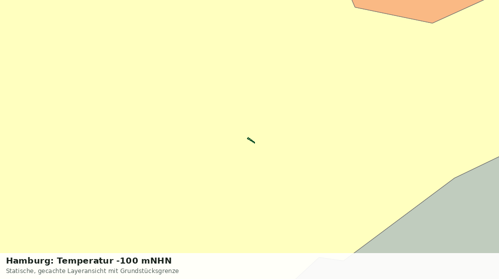 Statische Kartenansicht: Hamburg: Temperatur -100 mNHN