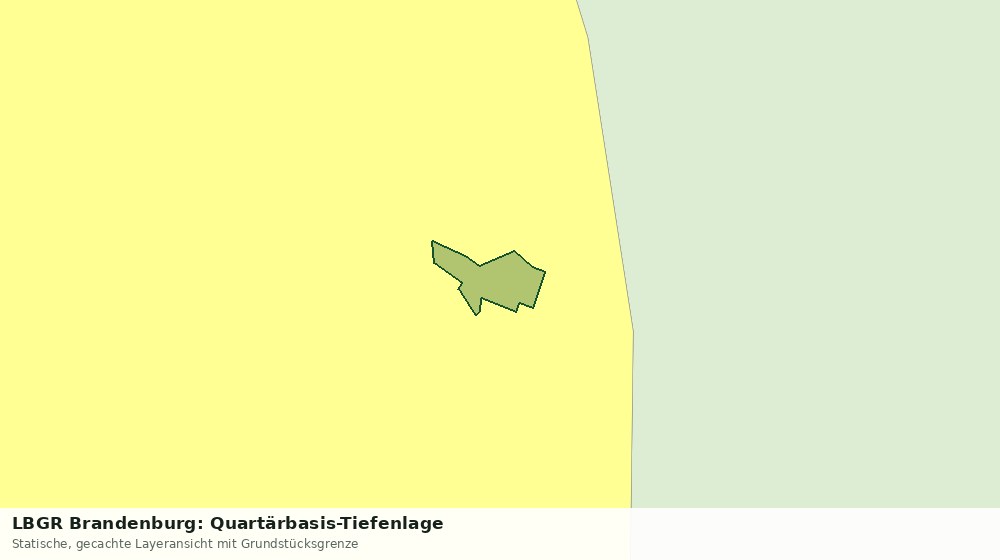 Statische Kartenansicht: LBGR Brandenburg: Quartärbasis-Tiefenlage