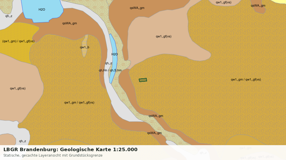 Statische Kartenansicht: LBGR Brandenburg: Geologische Karte 1:25.000
