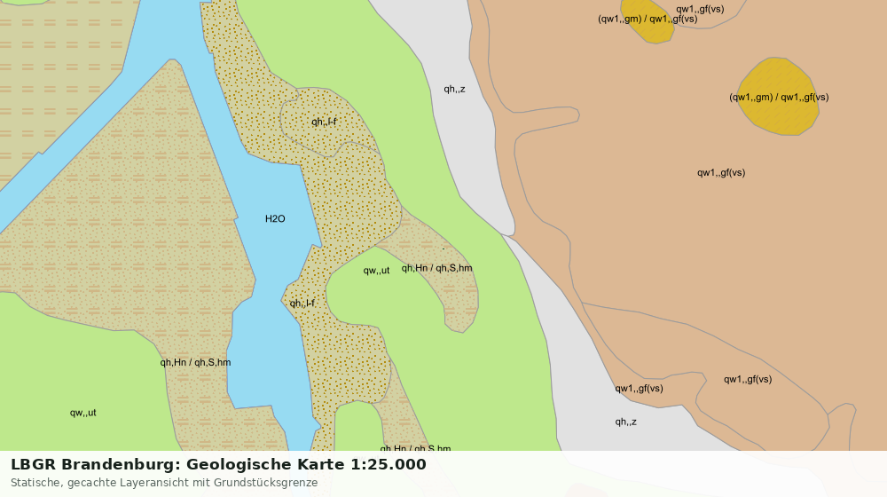 Statische Kartenansicht: LBGR Brandenburg: Geologische Karte 1:25.000