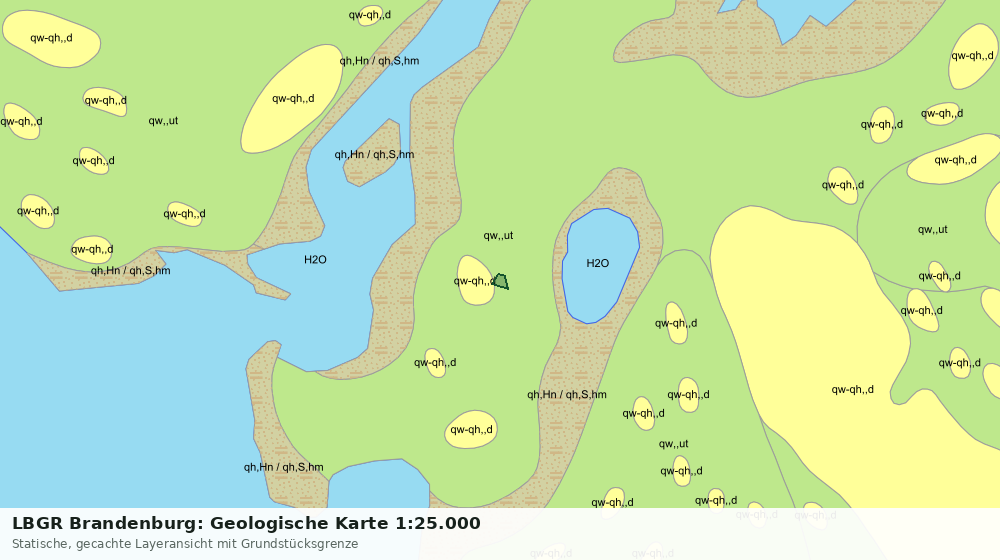Statische Kartenansicht: LBGR Brandenburg: Geologische Karte 1:25.000