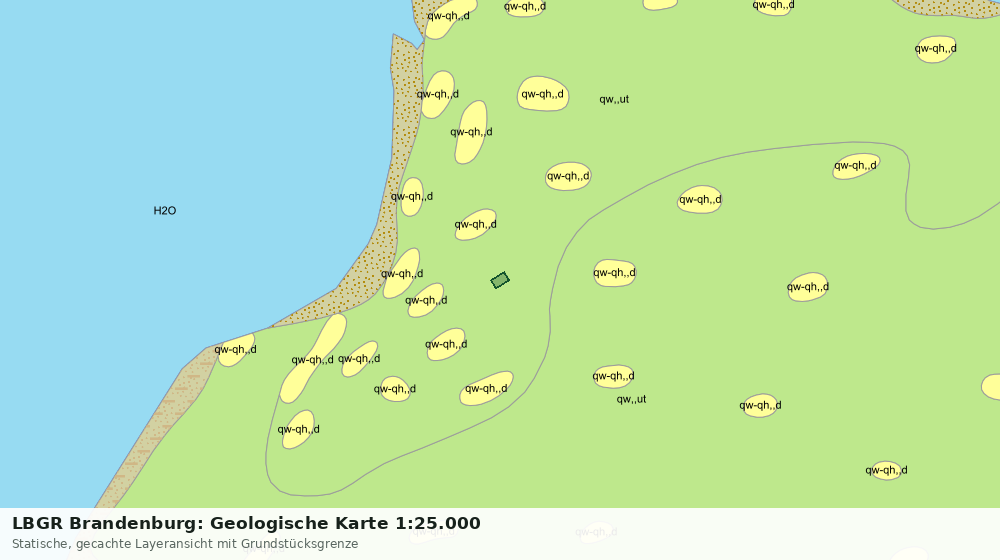 Statische Kartenansicht: LBGR Brandenburg: Geologische Karte 1:25.000