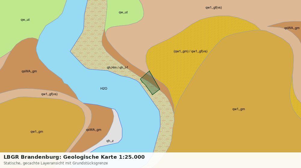 Statische Kartenansicht: LBGR Brandenburg: Geologische Karte 1:25.000