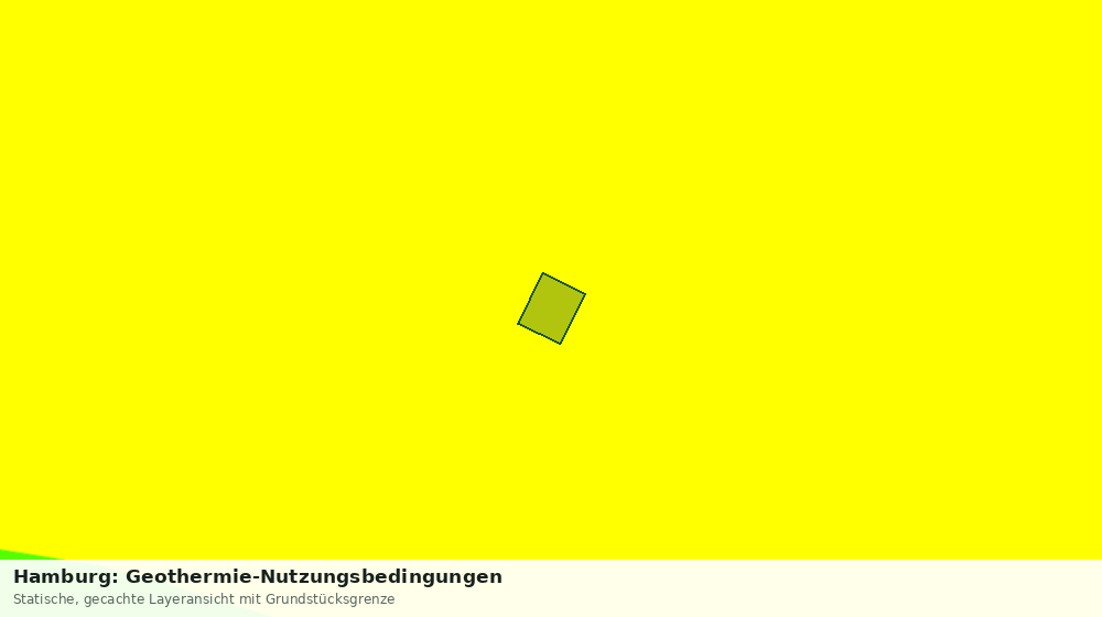 Statische Kartenansicht: Hamburg: Geothermie-Nutzungsbedingungen