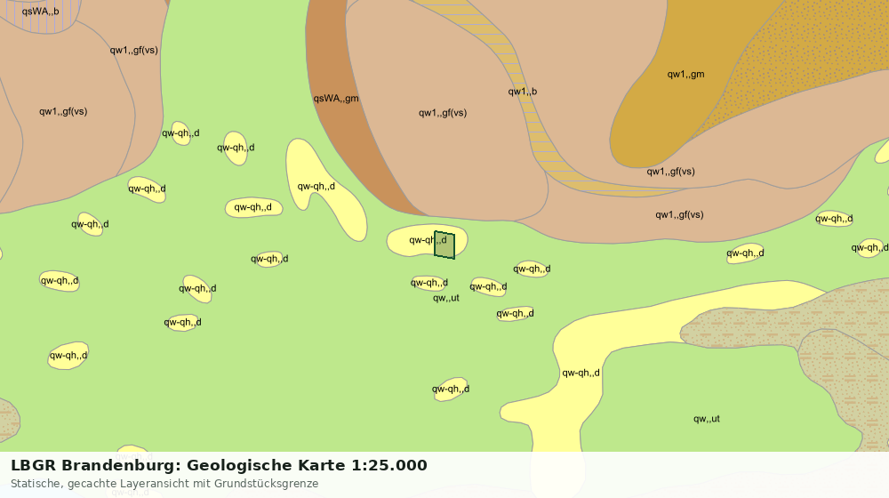 Statische Kartenansicht: LBGR Brandenburg: Geologische Karte 1:25.000