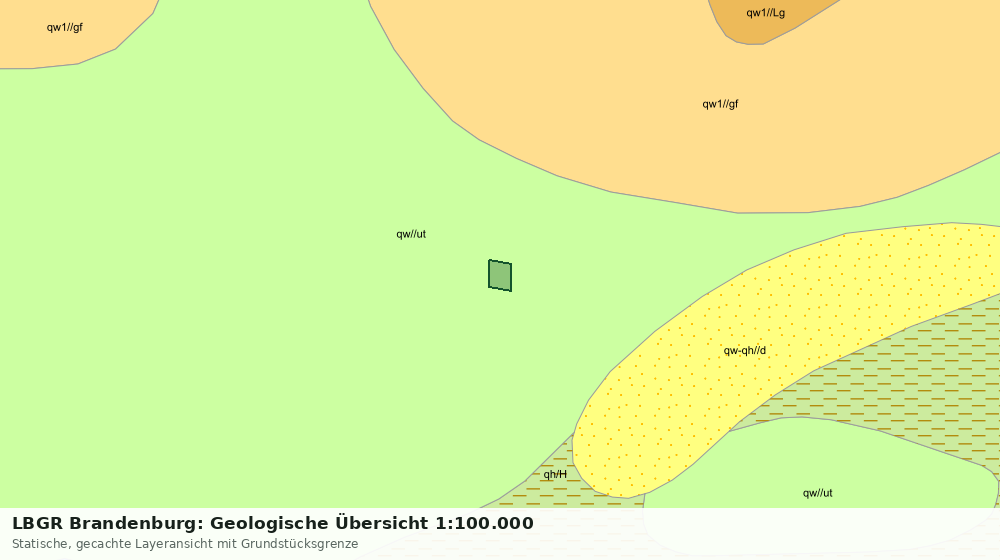 Statische Kartenansicht: LBGR Brandenburg: Geologische Übersicht 1:100.000