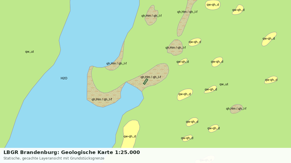 Statische Kartenansicht: LBGR Brandenburg: Geologische Karte 1:25.000