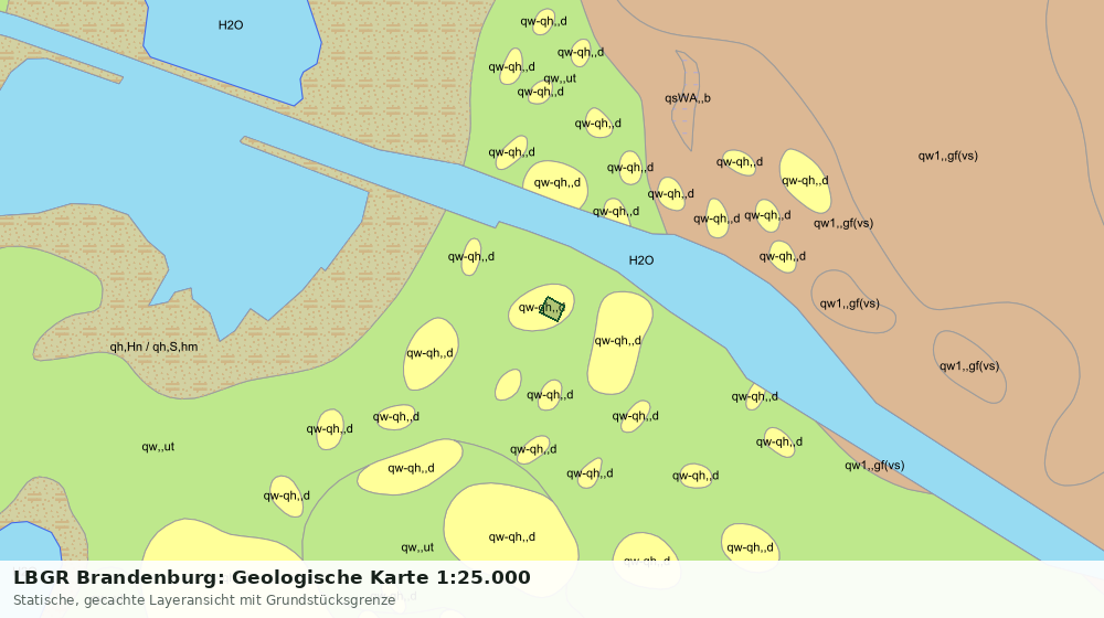 Statische Kartenansicht: LBGR Brandenburg: Geologische Karte 1:25.000