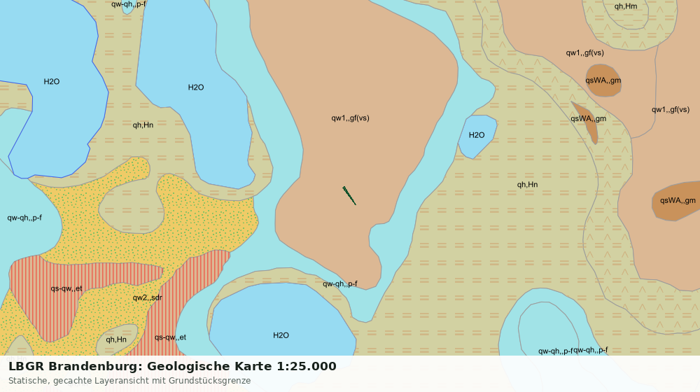 Statische Kartenansicht: LBGR Brandenburg: Geologische Karte 1:25.000