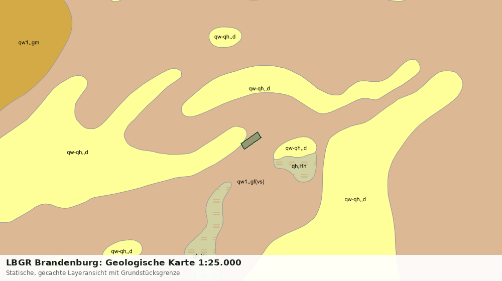Statische Kartenansicht: LBGR Brandenburg: Geologische Karte 1:25.000