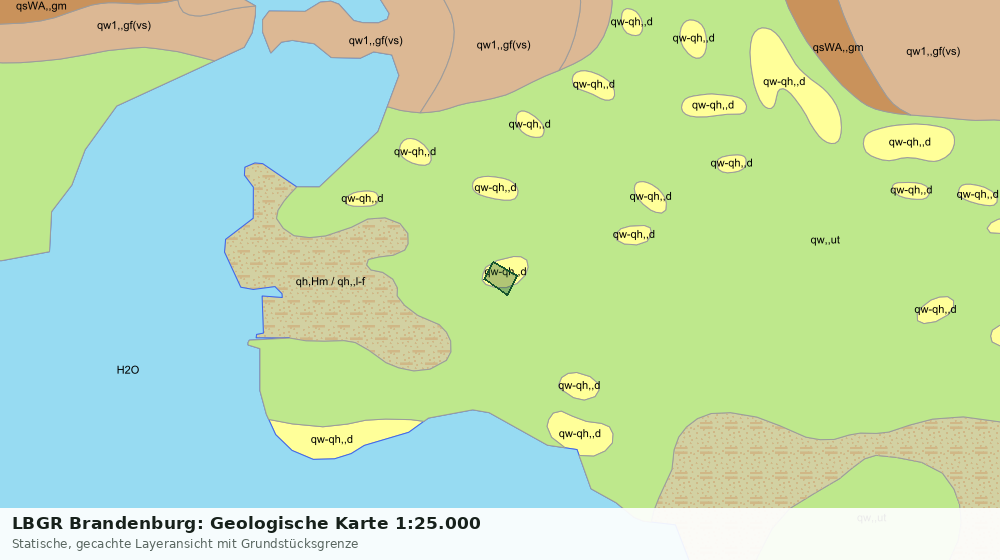 Statische Kartenansicht: LBGR Brandenburg: Geologische Karte 1:25.000