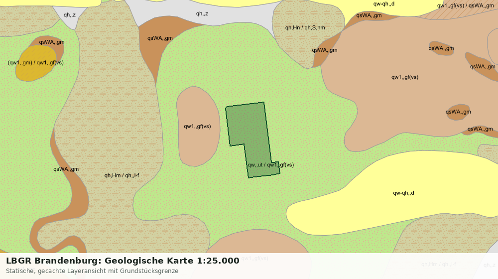 Statische Kartenansicht: LBGR Brandenburg: Geologische Karte 1:25.000
