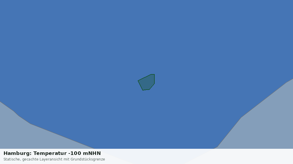 Statische Kartenansicht: Hamburg: Temperatur -100 mNHN