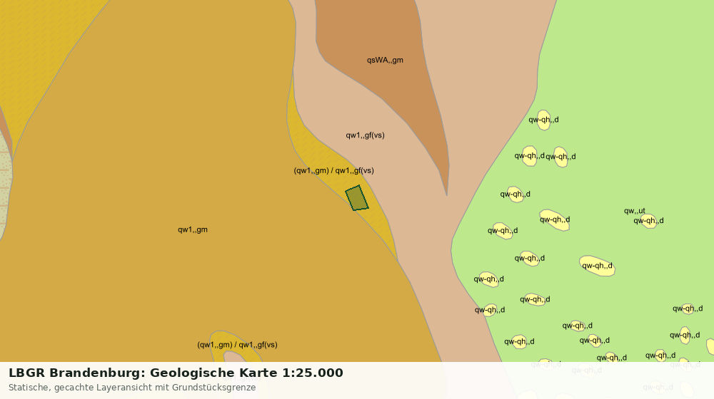 Statische Kartenansicht: LBGR Brandenburg: Geologische Karte 1:25.000