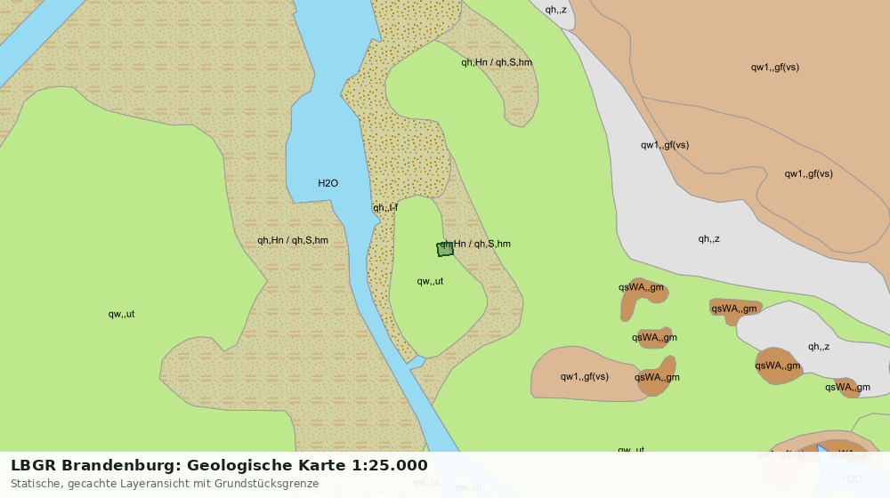 Statische Kartenansicht: LBGR Brandenburg: Geologische Karte 1:25.000