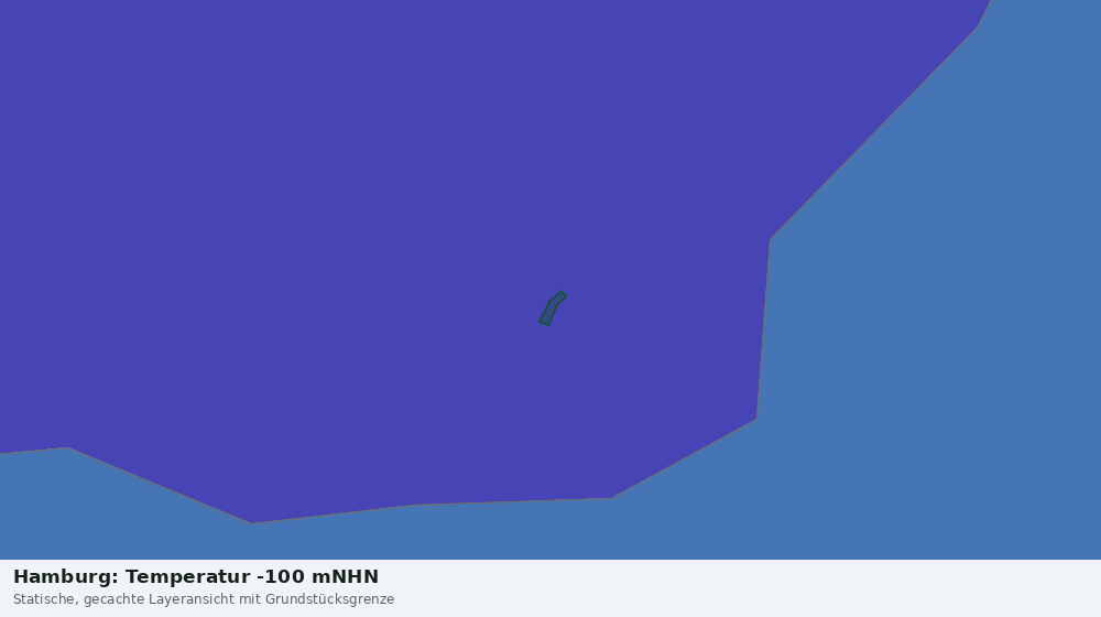 Statische Kartenansicht: Hamburg: Temperatur -100 mNHN