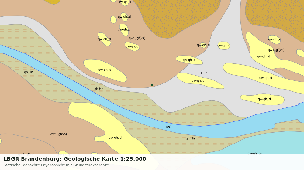 Statische Kartenansicht: LBGR Brandenburg: Geologische Karte 1:25.000
