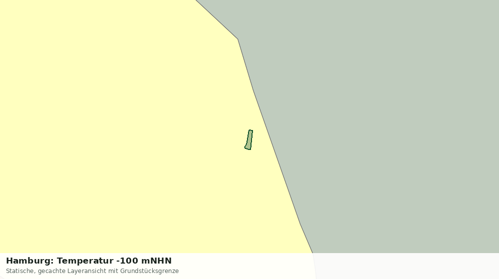 Statische Kartenansicht: Hamburg: Temperatur -100 mNHN
