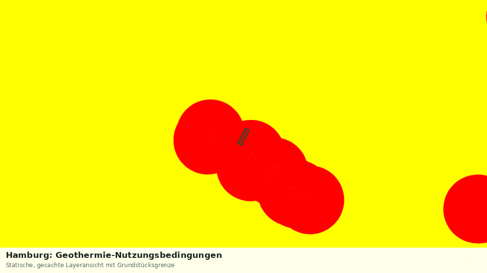 Statische Kartenansicht: Hamburg: Geothermie-Nutzungsbedingungen