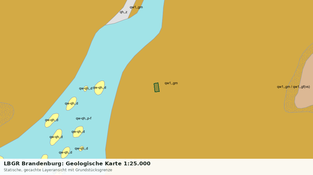 Statische Kartenansicht: LBGR Brandenburg: Geologische Karte 1:25.000