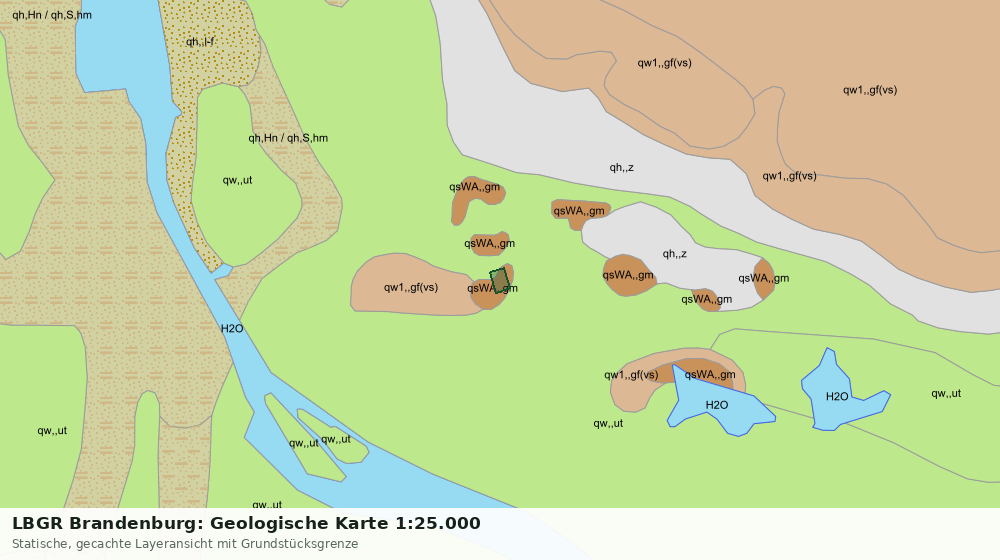 Statische Kartenansicht: LBGR Brandenburg: Geologische Karte 1:25.000