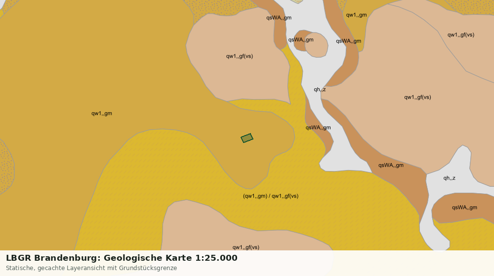 Statische Kartenansicht: LBGR Brandenburg: Geologische Karte 1:25.000