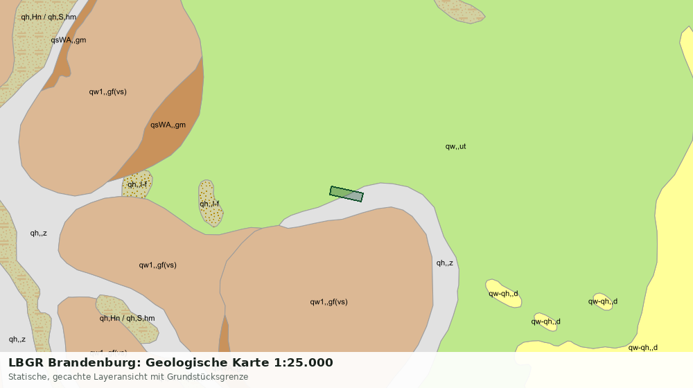 Statische Kartenansicht: LBGR Brandenburg: Geologische Karte 1:25.000