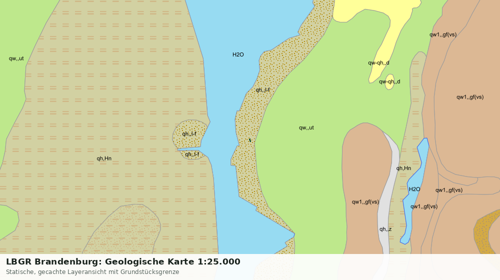 Statische Kartenansicht: LBGR Brandenburg: Geologische Karte 1:25.000