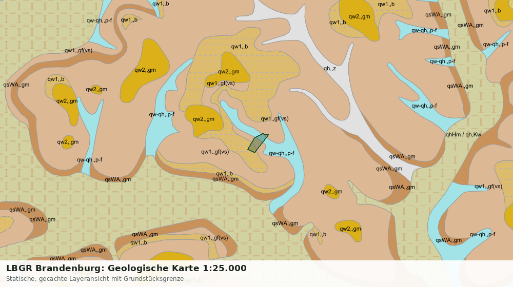 Statische Kartenansicht: LBGR Brandenburg: Geologische Karte 1:25.000