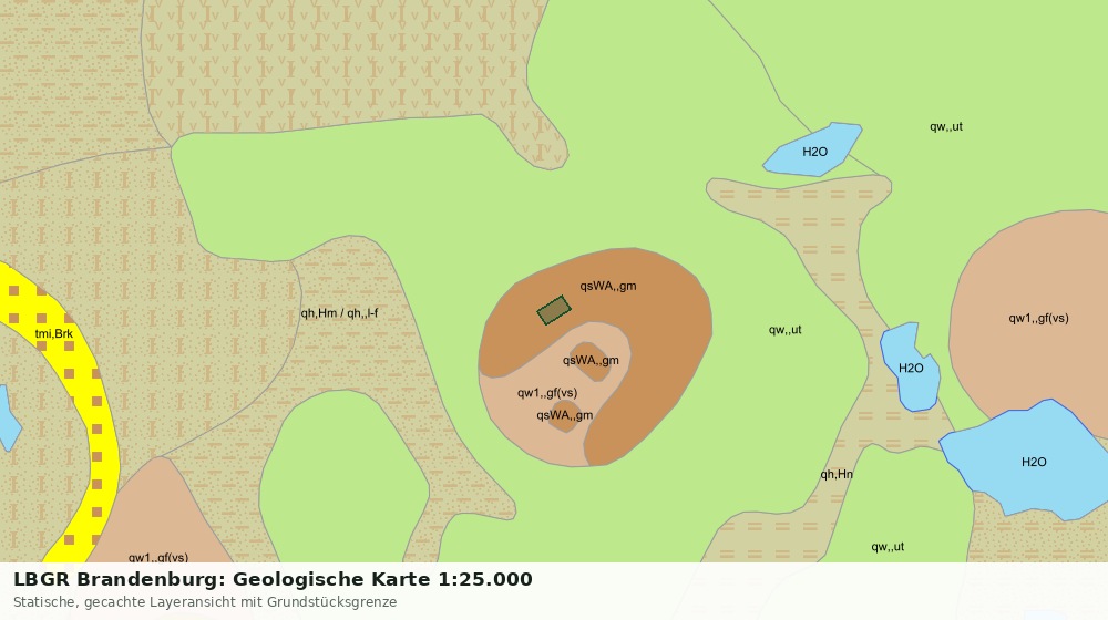 Statische Kartenansicht: LBGR Brandenburg: Geologische Karte 1:25.000