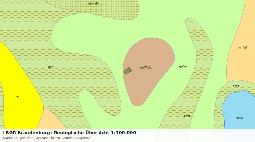 Statische Kartenansicht: LBGR Brandenburg: Geologische Übersicht 1:100.000