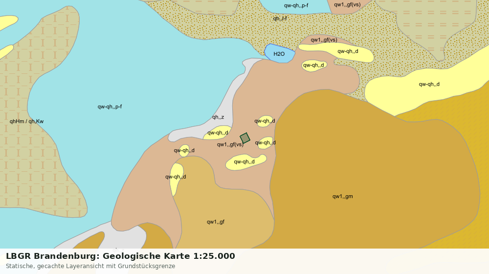 Statische Kartenansicht: LBGR Brandenburg: Geologische Karte 1:25.000
