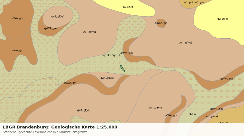 Statische Kartenansicht: LBGR Brandenburg: Geologische Karte 1:25.000
