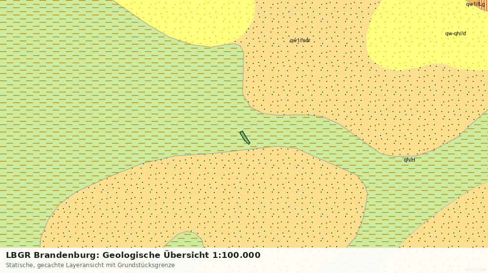 Statische Kartenansicht: LBGR Brandenburg: Geologische Übersicht 1:100.000