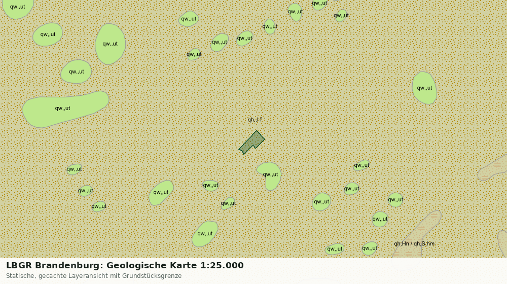 Statische Kartenansicht: LBGR Brandenburg: Geologische Karte 1:25.000