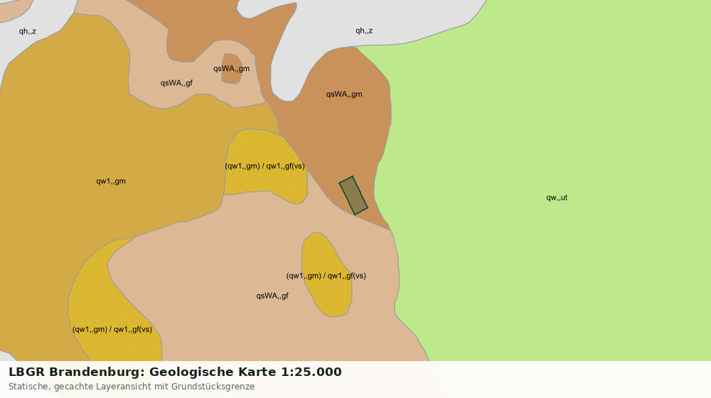 Statische Kartenansicht: LBGR Brandenburg: Geologische Karte 1:25.000