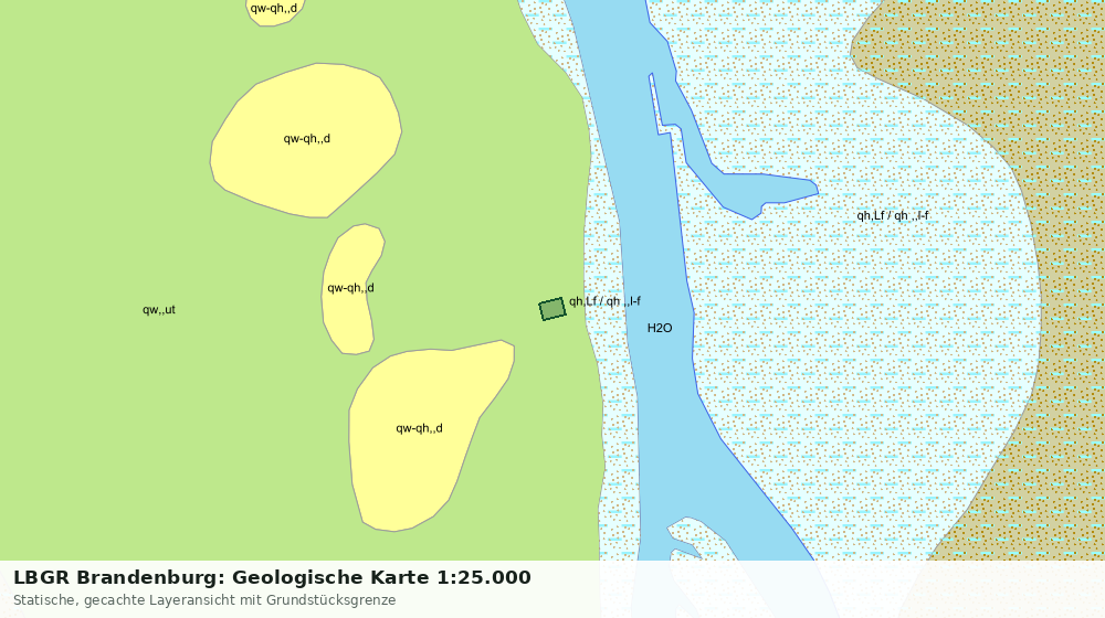 Statische Kartenansicht: LBGR Brandenburg: Geologische Karte 1:25.000