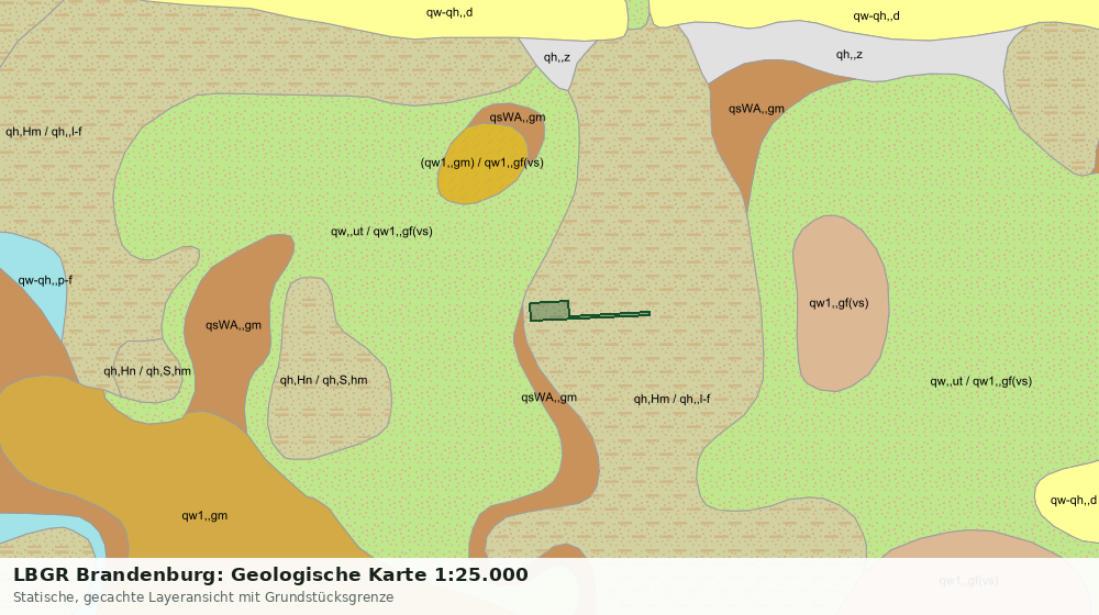 Statische Kartenansicht: LBGR Brandenburg: Geologische Karte 1:25.000
