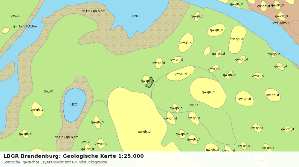 Statische Kartenansicht: LBGR Brandenburg: Geologische Karte 1:25.000