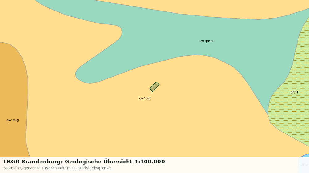 Statische Kartenansicht: LBGR Brandenburg: Geologische Übersicht 1:100.000
