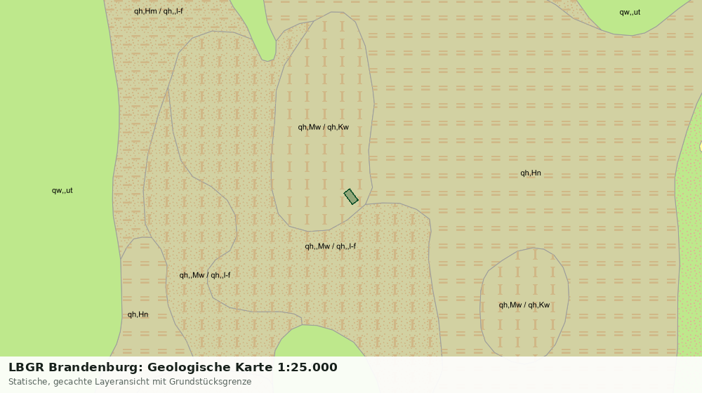 Statische Kartenansicht: LBGR Brandenburg: Geologische Karte 1:25.000