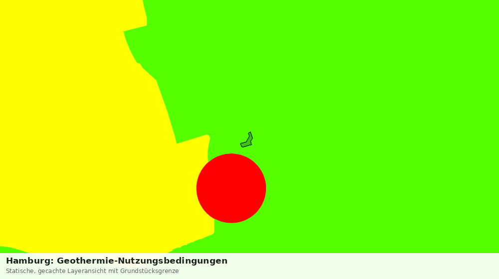 Statische Kartenansicht: Hamburg: Geothermie-Nutzungsbedingungen