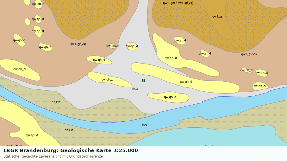 Statische Kartenansicht: LBGR Brandenburg: Geologische Karte 1:25.000