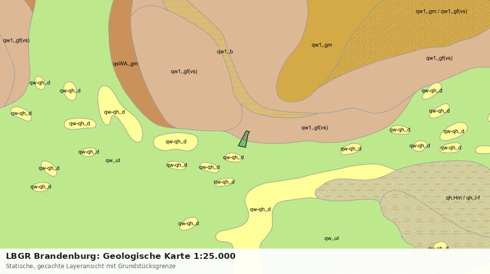 Statische Kartenansicht: LBGR Brandenburg: Geologische Karte 1:25.000