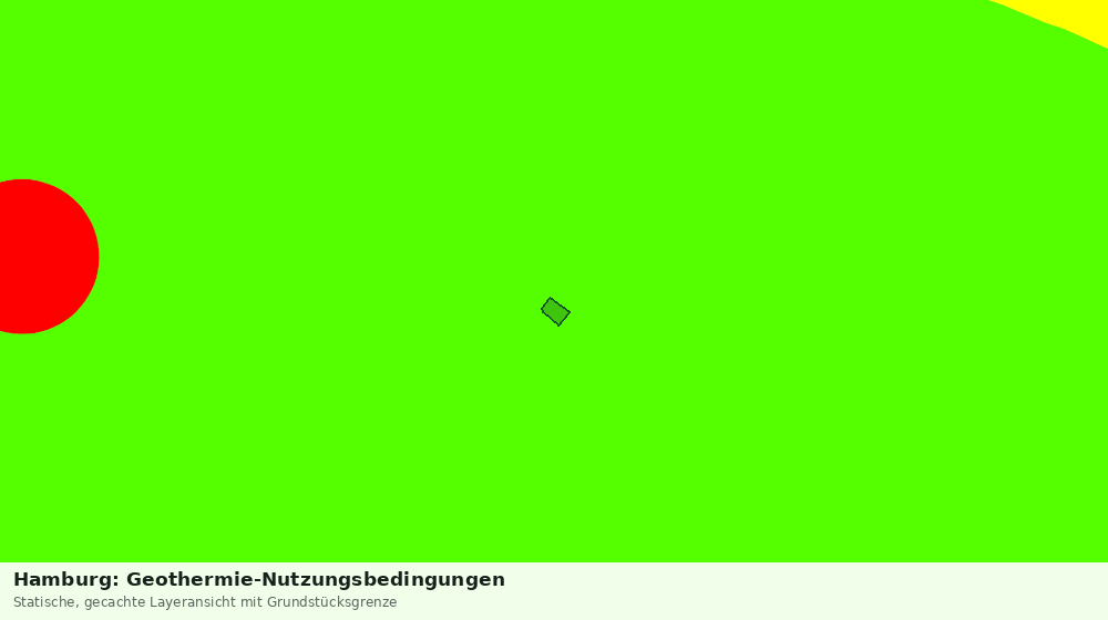 Statische Kartenansicht: Hamburg: Geothermie-Nutzungsbedingungen