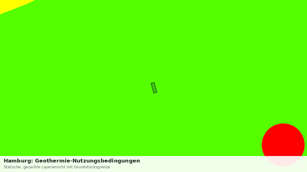 Statische Kartenansicht: Hamburg: Geothermie-Nutzungsbedingungen