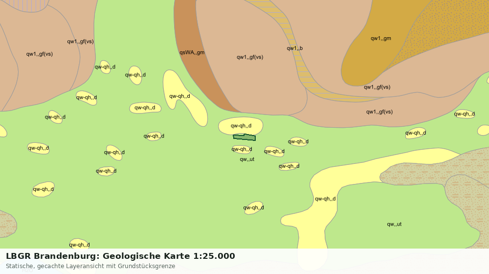 Statische Kartenansicht: LBGR Brandenburg: Geologische Karte 1:25.000
