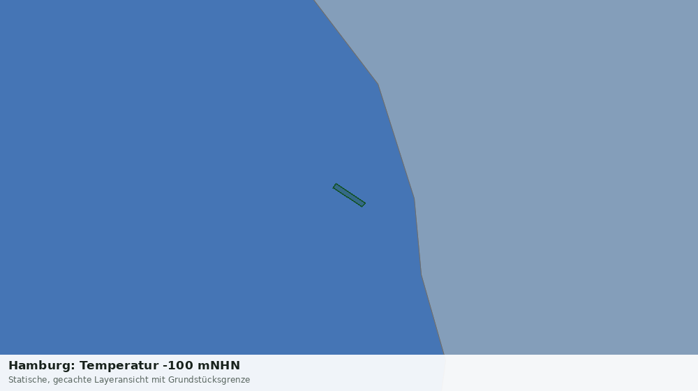 Statische Kartenansicht: Hamburg: Temperatur -100 mNHN