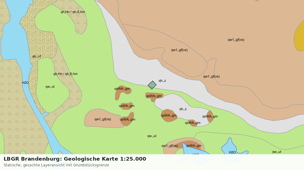 Statische Kartenansicht: LBGR Brandenburg: Geologische Karte 1:25.000