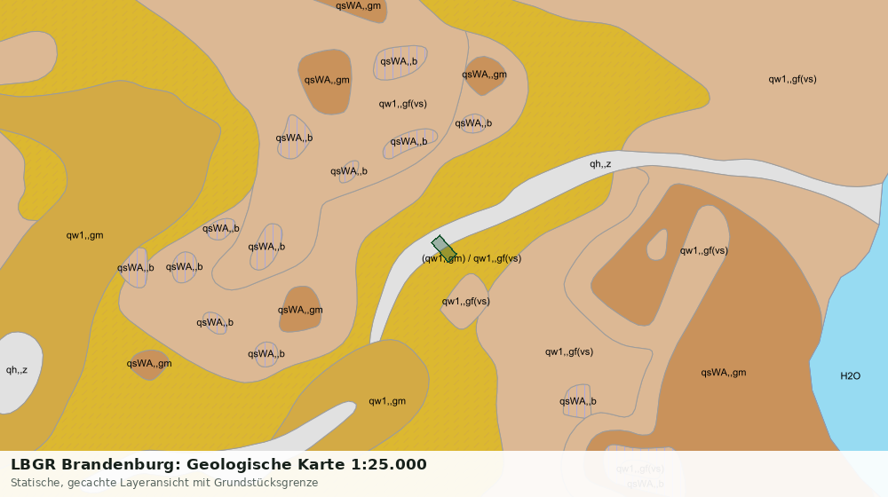 Statische Kartenansicht: LBGR Brandenburg: Geologische Karte 1:25.000